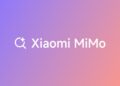 لوگوی سفید "Xiaomi MiMo" با یک آیکون جستجو/ستاره بر روی یک پس‌زمینه گرادیانتی بنفش و نارنجی.