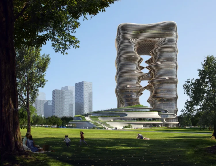 برجهای Yidan Center؛ ترکیب فناوری سبز و طراحی ارگانیک