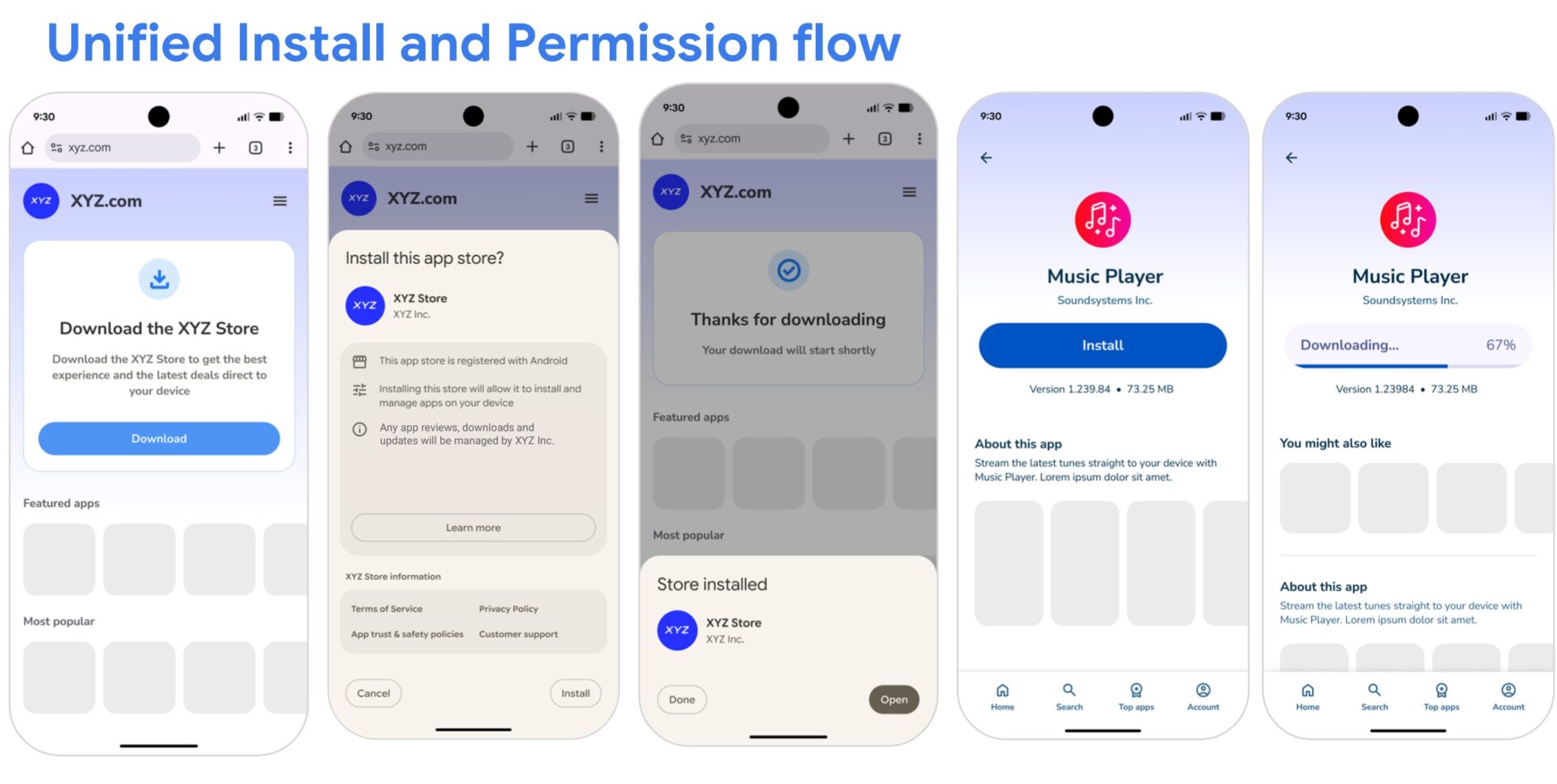 اندروید ۱۷ نصب فروشگاه‌های اپلیکیشن شخص ثالث را ساده می‌ کند