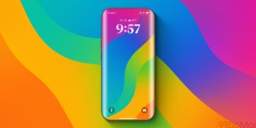 نمای کامل و روبرو از یک آیفون با صفحه نمایش تمام‌صفحه بدون بریدگی یا حفره‌ای برای دوربین سلفی