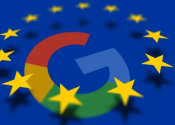 لوگوی گوگل در زمینه نماد اتحادیه اروپا