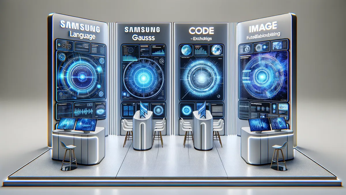 تصویری تولیدشده توسط هوش مصنوعی از ابزارها و عاملهای هوش مصنوعی جدید سامسونگ