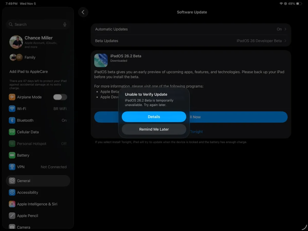 نصب نسخه بتای iOS 26.2 روی این دستگاهها غیرممکن شد