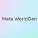 لوگوی Meta WorldGen به رنگ خاکستری تیره بر روی یک پسزمینه گرادیانتی روشن و پاستلی.