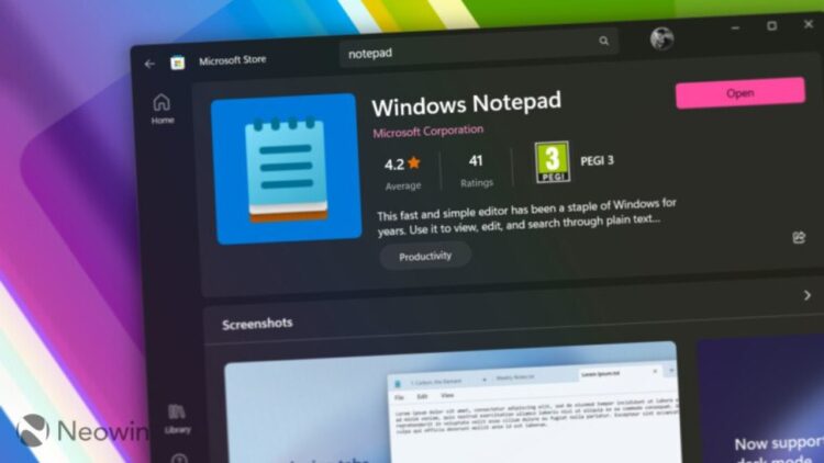 مایکروسافت قابلیت ساخت جدول را به Notepad اضافه کرد