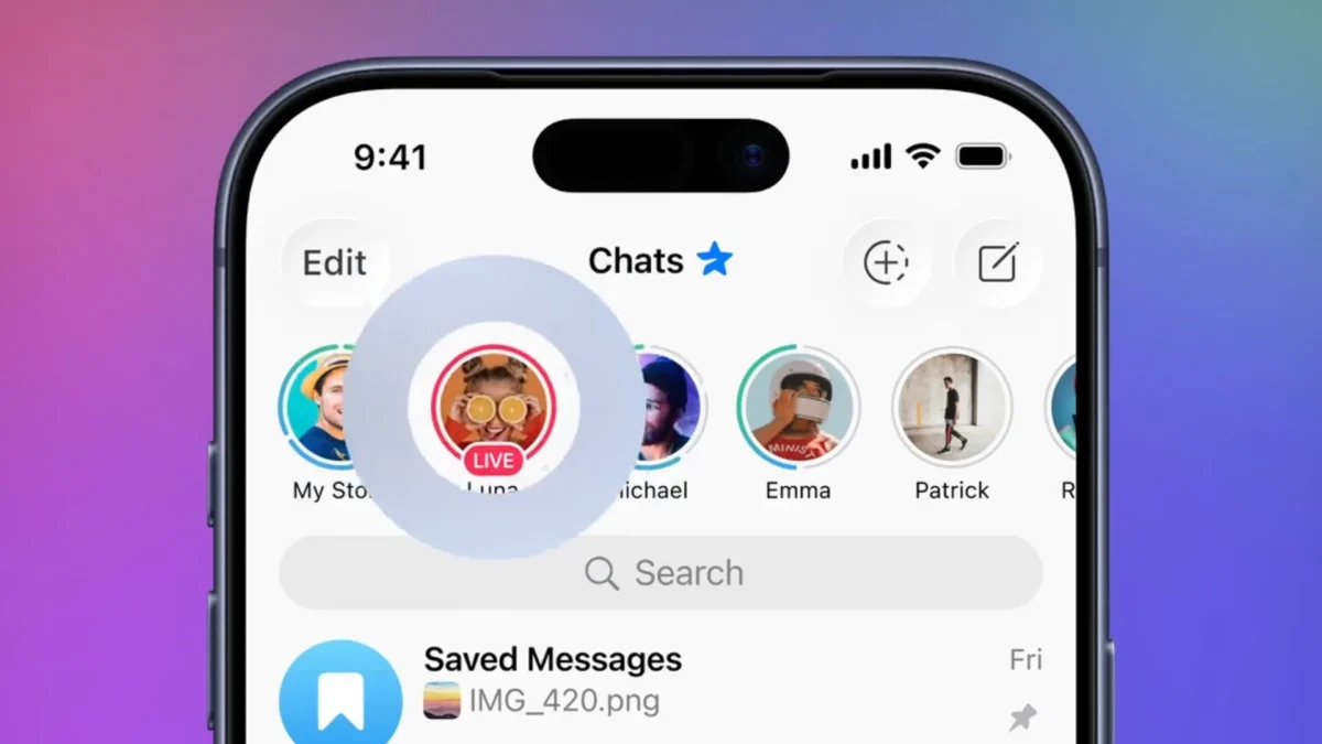 Live Stories در بهروزرسانی جدید تلگرام
