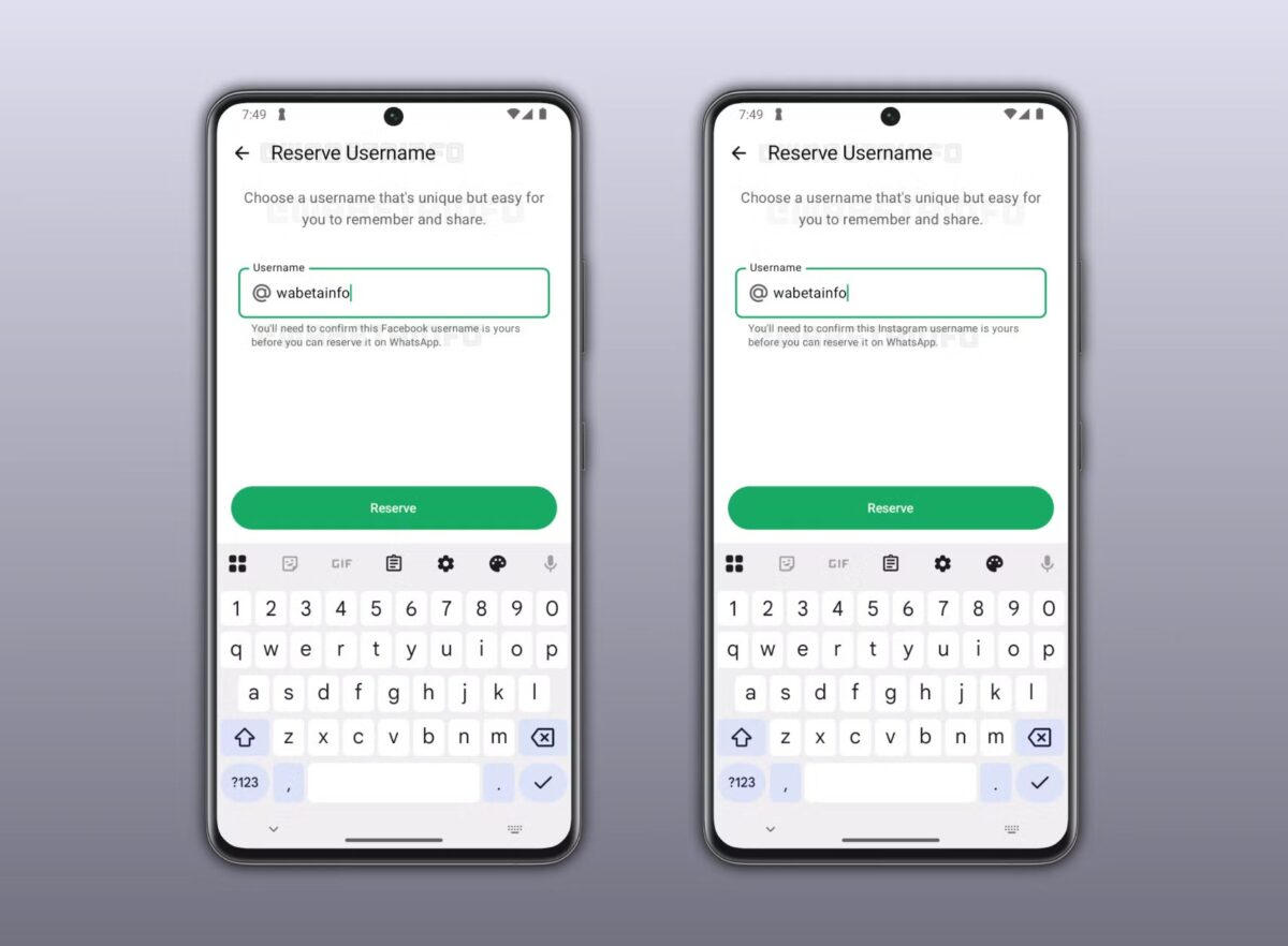 امکان رزرو نام کاربری فیسبوک و اینستاگرام در واتساپ فراهم شد