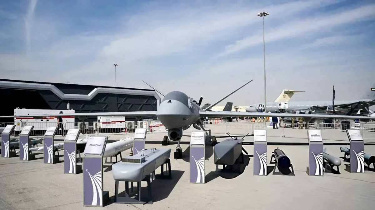 پهپاد ضدزیردریایی خودران Wing Loong II در محوطه نمایشگاه هوایی