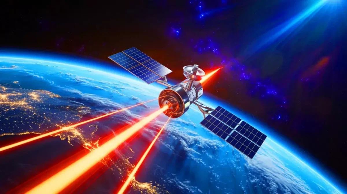 چند ماهواره خورشیدی در مدار زمین که نور خورشید را جمعآوری کرده و انرژی را بهصورت لیزری به زمین ارسال میکنند