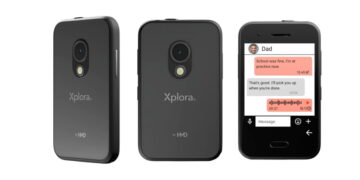 تصویری از جلو و پشت گوشی هیبریدی XploraOne