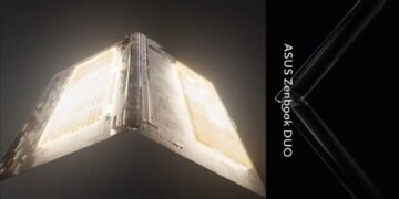 تیزر طراحی لولا و نمای نزدیکی از ساختار بدنه لپتاپ جدید ایسوس زنبوک دوئو.