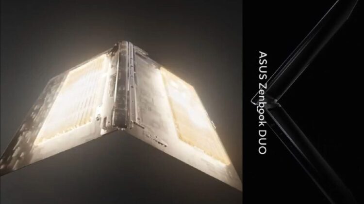 تیزر طراحی لولا و نمای نزدیکی از ساختار بدنه لپتاپ جدید ایسوس زنبوک دوئو.