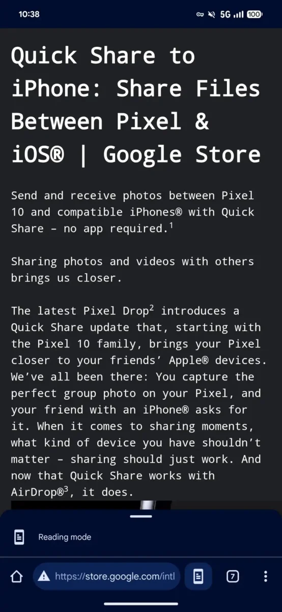 حالت مطالعه در مرورگر کروم به‌روزرسانی می شود