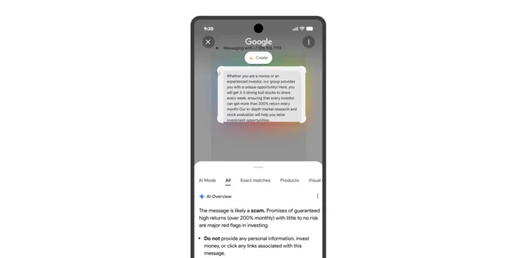 نمایش قابلیت شناسایی پیام مشکوک