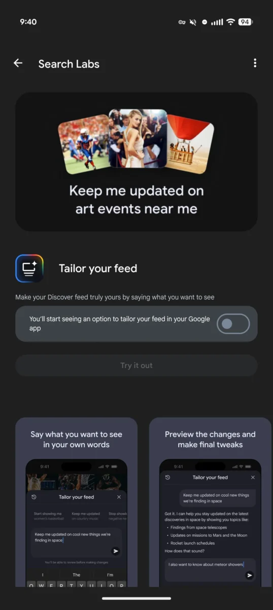 google discover شخصی سازی می شود