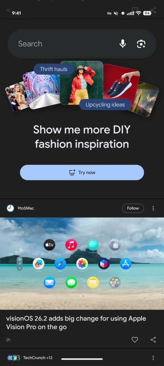 امکان شخصیسازی کامل Discover گوگل با دستور متنی در حال آزمایش است