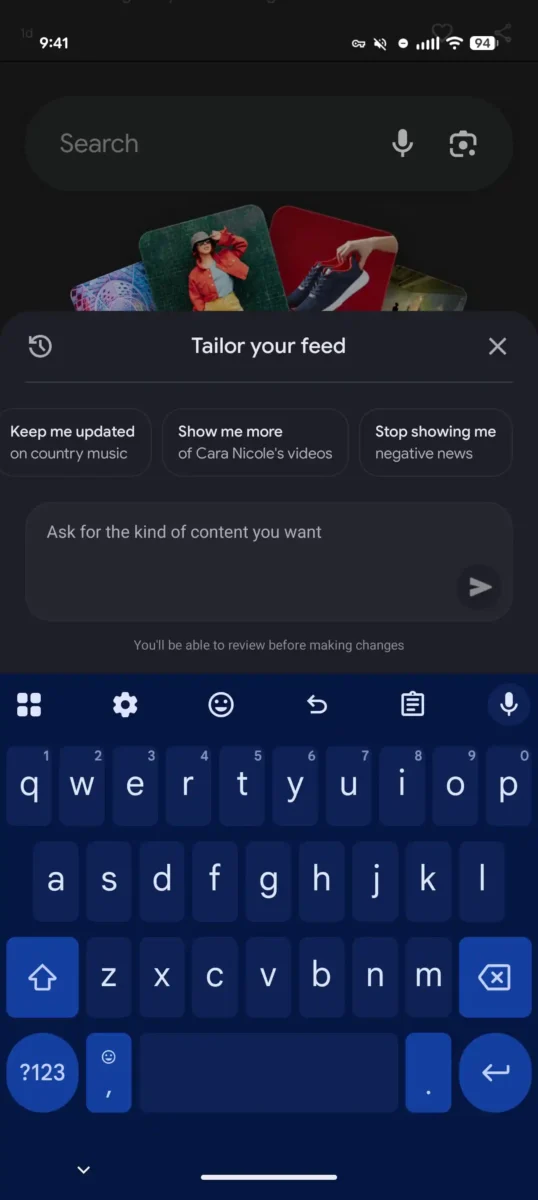 google discover را می توانید شخصی سازی کنید