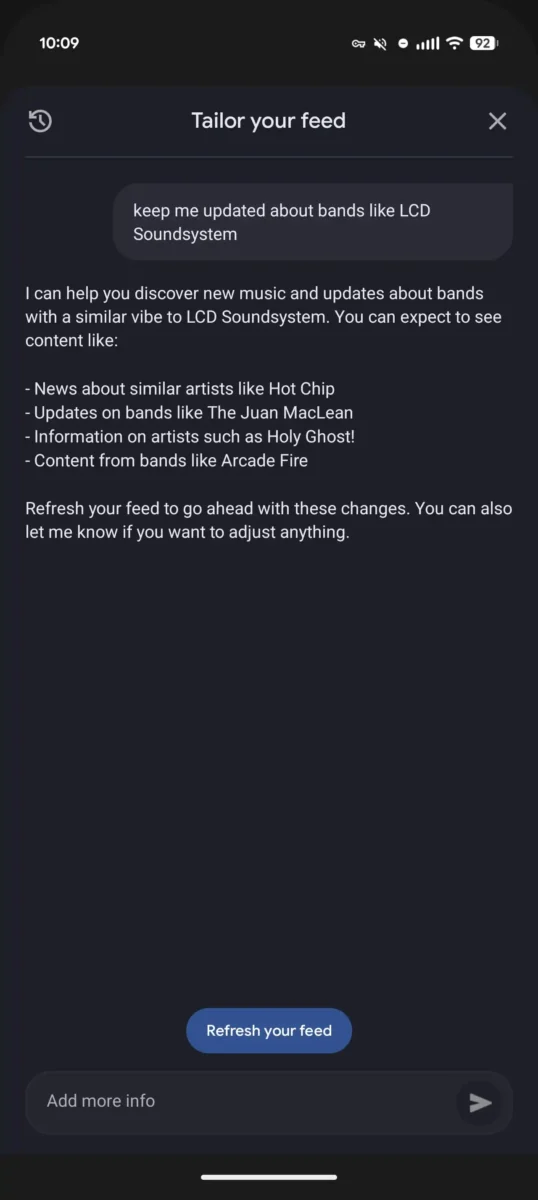 امکان شخصیسازی کامل Discover گوگل با دستور متنی
