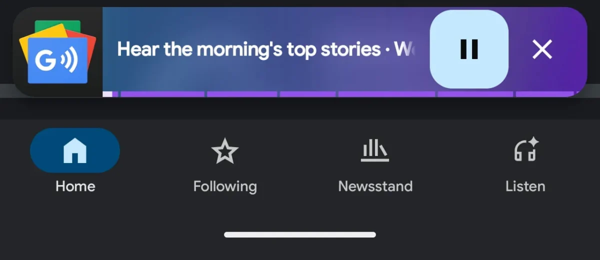 آیکون جدید بخش شنیداری گوگل نیوز