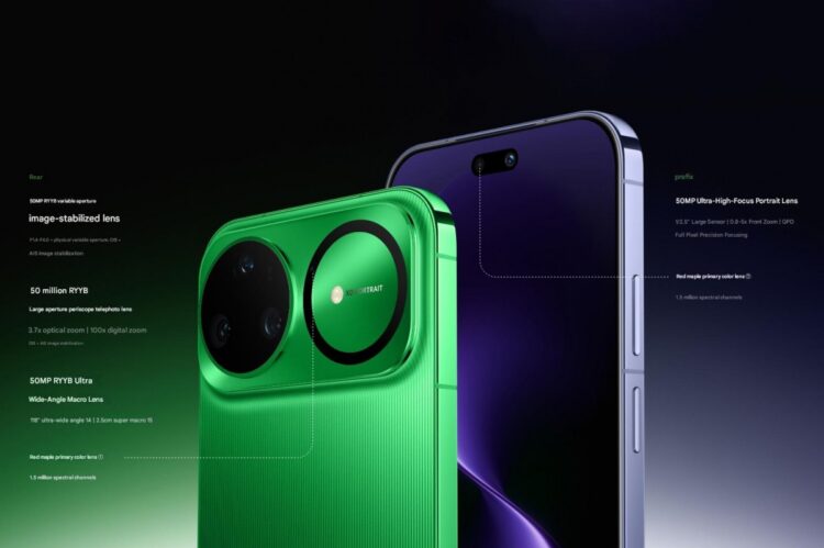 طراحی بدنه و نمایشگر گوشی سری Huawei Nova 15 با بریدگی کپسولی دوربین سلفی.