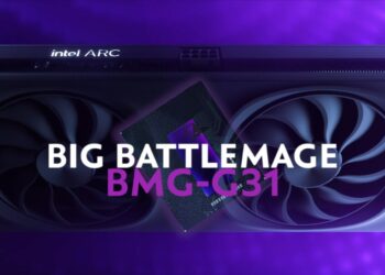 تصویری از پردازندۀ گرافیکی Intel Arc Battlemage "BMG-G31" وجود دارد که به پشتیبانی جدید تراشه‌ساز اشاره می‌کند.