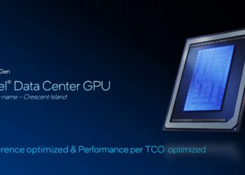 رندر گرافیکی تراشه نسل بعدی دیتاسنتر اینتل با نام رمز Crescent Island.