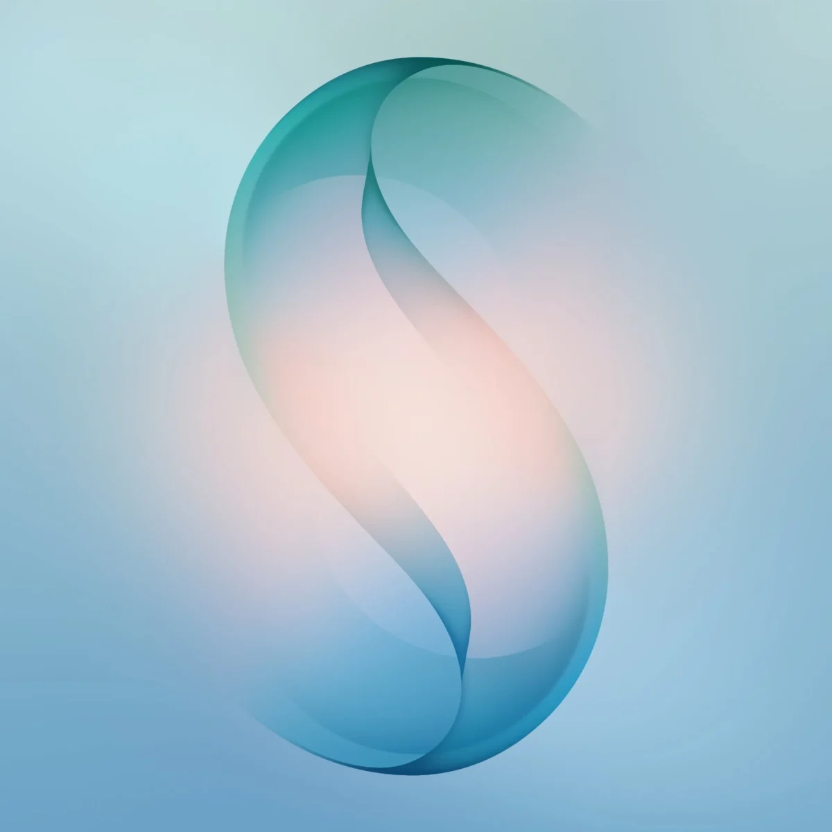 یک تصویر پس‌زمینه انتزاعی با اشکال موج‌دار و نوری ملایم در مرکز، در پس‌زمینه آبی روشن، که ظاهراً مربوط به Galaxy S26 Ultra است.