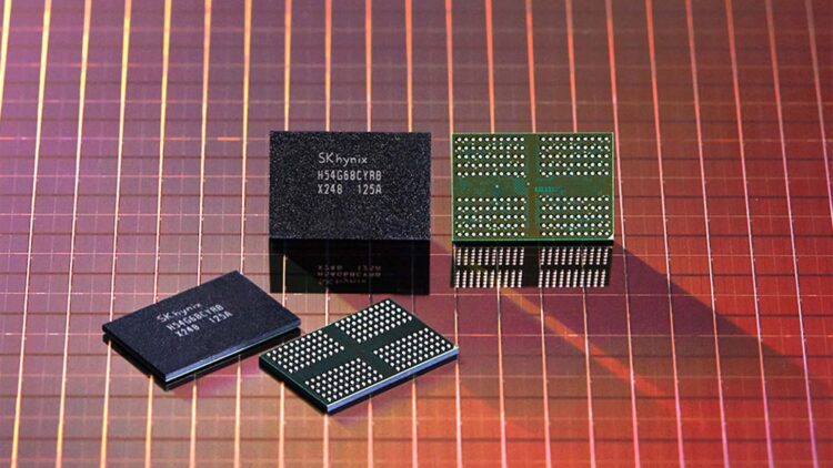 چیپ های حافظه DRAM ساخت SK hynix روی بستر صنعتی، نمایش بسته بندی و ساختار حافظه های مورد استفاده در گوشی های هوشمند