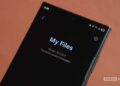 صفحه «My Files» سامسونگ با شماره نسخه، نشان‌دهنده به‌روزرسانی مرتبط با ویژگی جدید.