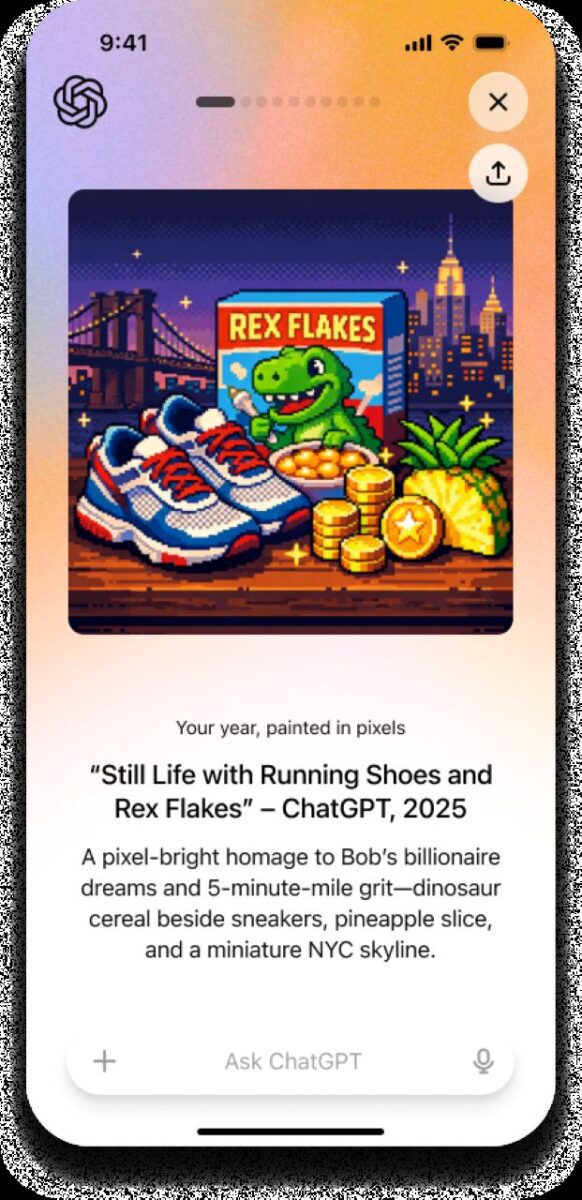 شرکت OpenAI از ویژگی Your Year with ChatGPT رونمایی کرد