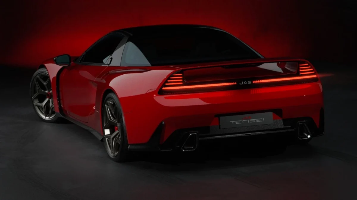 نمای عقب هوندا NSX Tensei با امضای JAS و طراحی مدرن چراغ‌ها