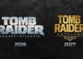 مقایسه آرت رسمی بازیهای Tomb Raider Legacy of Atlantis با تاریخ انتشار ۲۰۲۶ و Tomb Raider Catalyst با تاریخ انتشار ۲۰۲۷ روی پسزمینه تاریک