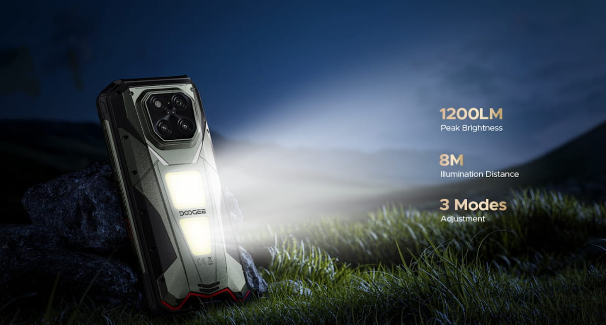 تصویری از ویژگیها و قابلیتهای دو چراغ قوه در پشت گوشی V Max LR