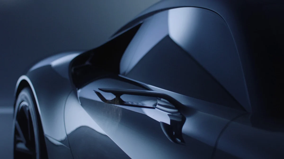 نمای نزدیک از دستگیره در یکپارچه و ایرودینامیک لکسوس LFA Concept