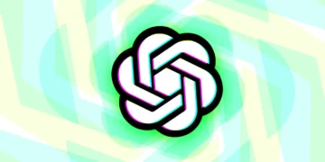 لوگوی رسمی OpenAI با طراحی مارپیچی در طیف رنگی سبز و فیروزهای روی پسزمینه انتزاعی، نماد توسعه مدلهای پیشرفته هوش مصنوعی و فناوریهای مولد