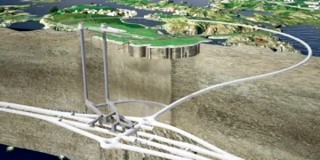 تصویر مفهومی مسیر زیرزمینی تونل Rogfast