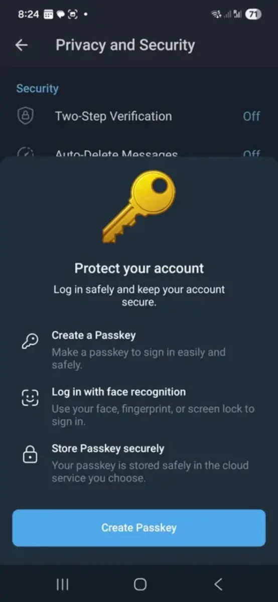 احراز هویت جدید تلگرام