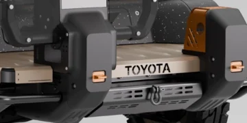 نمای جلوی IMV Origin با کابین تکنفره باز و پلتفرم تخت.