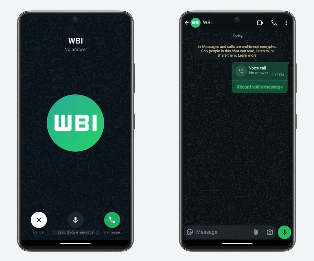 واتساپ قابلیت «پیامهای تماس از دست رفته» را برای سادهسازی ارسال پیامهای صوتی و ویدیویی معرفی کرد