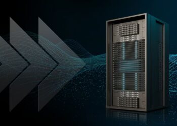 نمای سهبعدی از رک سرور AMD Helios برای پردازشهای سنگین هوش مصنوعی.