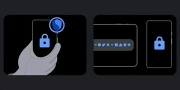 تصویر گرافیکی نمادین از قفل شدن خودکار گوشی در دست سارق.