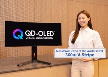 معرفی تولید انبوه اولین پنلهای ۳۶۰ هرتز V-Stripe با همکاری Samsung Display.