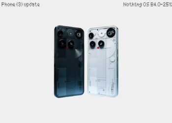طرح مفهومی پشت گوشی Nothing Phone 3 در دو رنگ مشکی و سفید با زبان طراحی شفاف.
