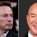 تصویر ترکیبی از ایلان ماسک و جف بزوس در کنار هم.