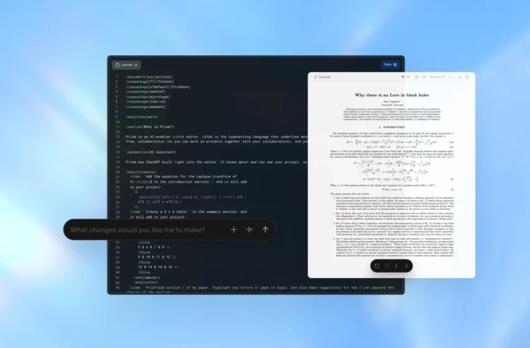 شرکت OpenAI از Prism، فضای کاری علمی مبتنی بر GPT-5.2 رونمایی کرد