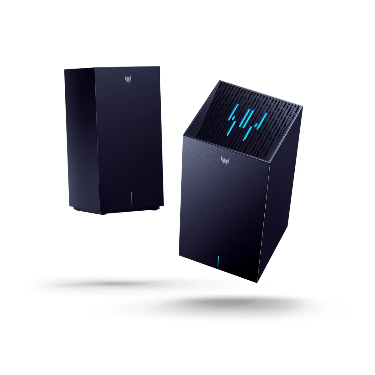 روتر Predator Connect X7S 5G CPE با طراحی گیمینگ مشکی و نورپردازی آبی، مخصوص اتصال 5G و بازی آنلاین کمتأخیر