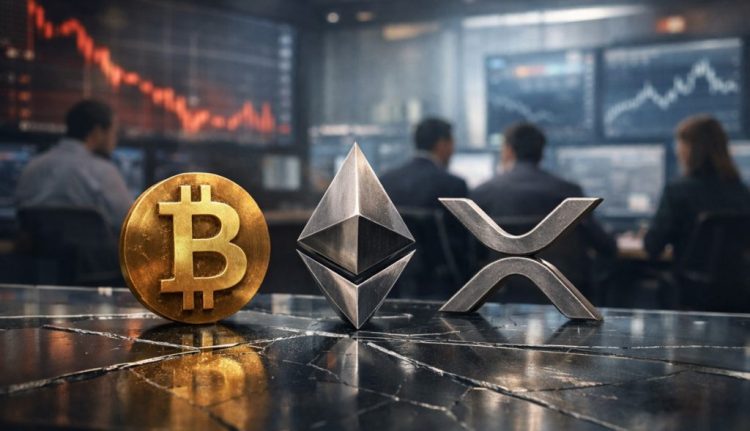 چرا قیمت بیتکوین، اتریوم و ریپل امروز کاهش یافته است؟