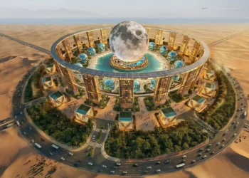 تجربه راه رفتن روی ماه در بزرگ‌ترین ساختمان کروی جهان