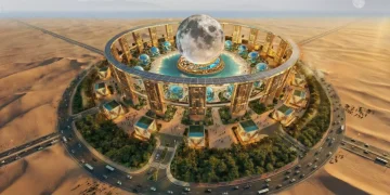 تجربه راه رفتن روی ماه در بزرگترین ساختمان کروی جهان