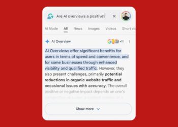 اسکرین‌شات از قابلیت AI Overview گوگل که مزایا و معایب پاسخ‌های تولید شده با هوش مصنوعی را توضیح می‌دهد.